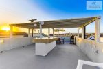 Surf Stars Penthouse Roof Deck with large entertainment island